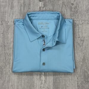 BOBBY JONES Men XL Golf Polo Shirt Performance Preppy Blue D-H2O EUC